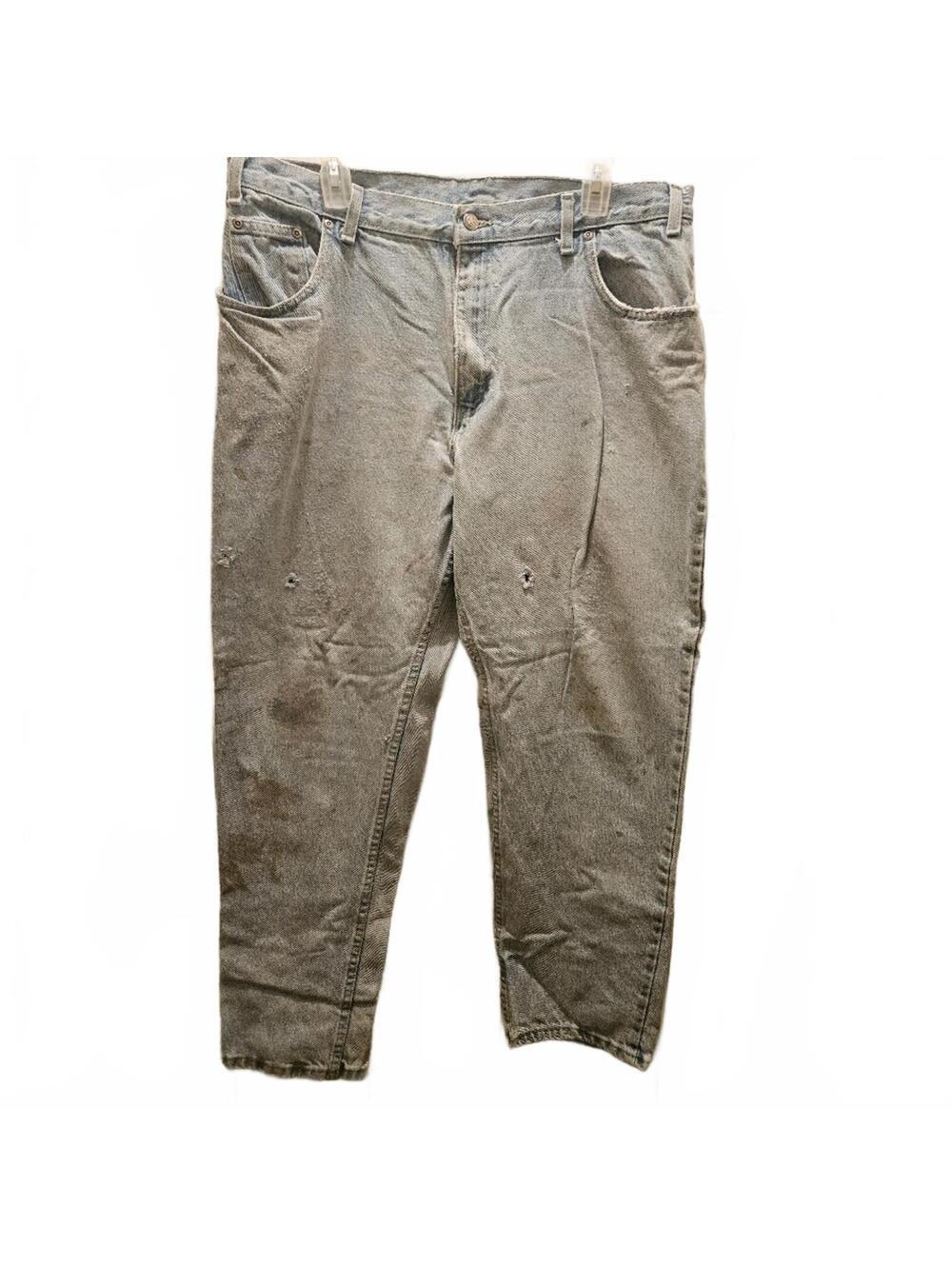 Men's Distressed Light Blue Jeans 36 X 30